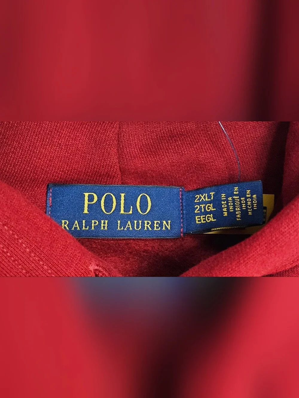 Polo Ralph Lauren Hoodie Pullover Plaid Logo Big & Tall 2XLT NWT